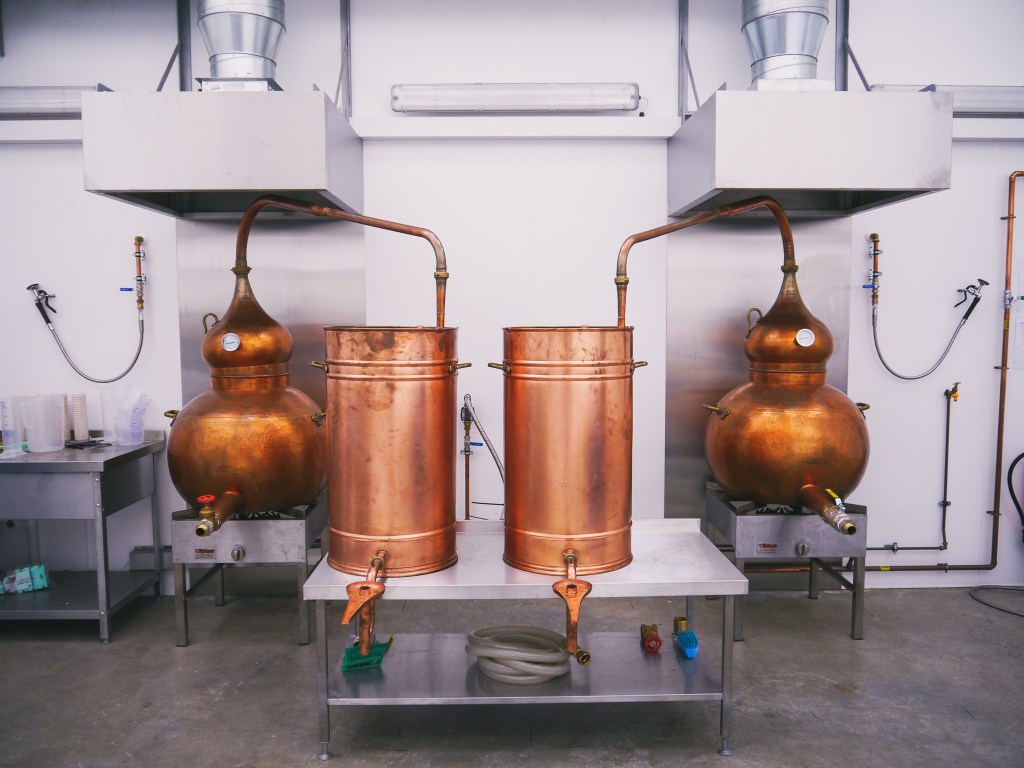 Gin stills in the Orkney Distillery, Kirkwall