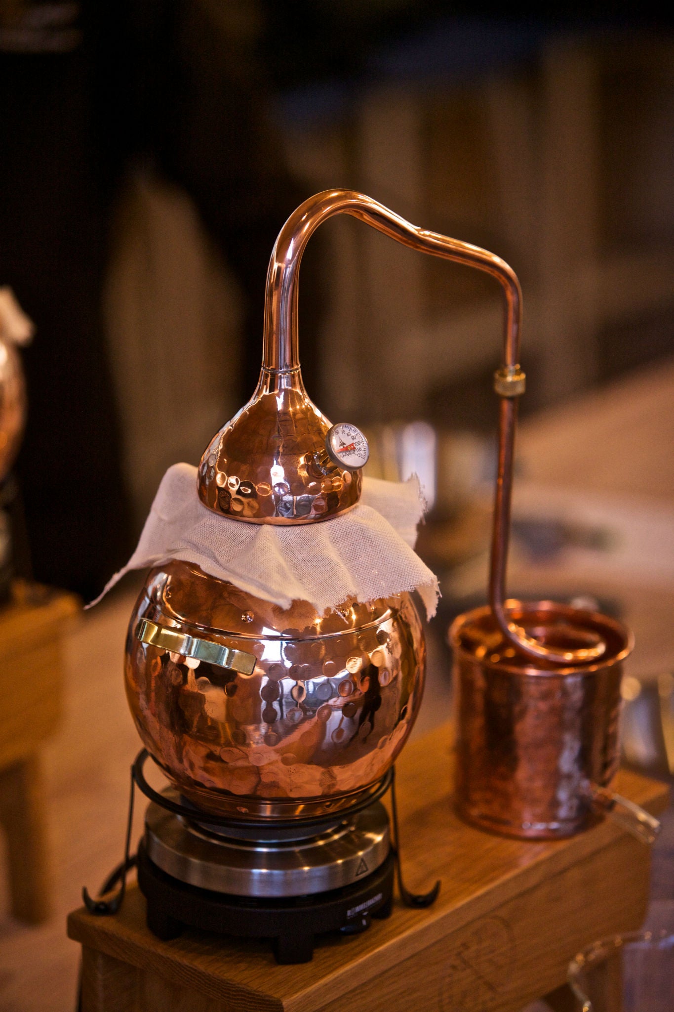 Miniature gin still at the Orkney Distillery, Kirkwall