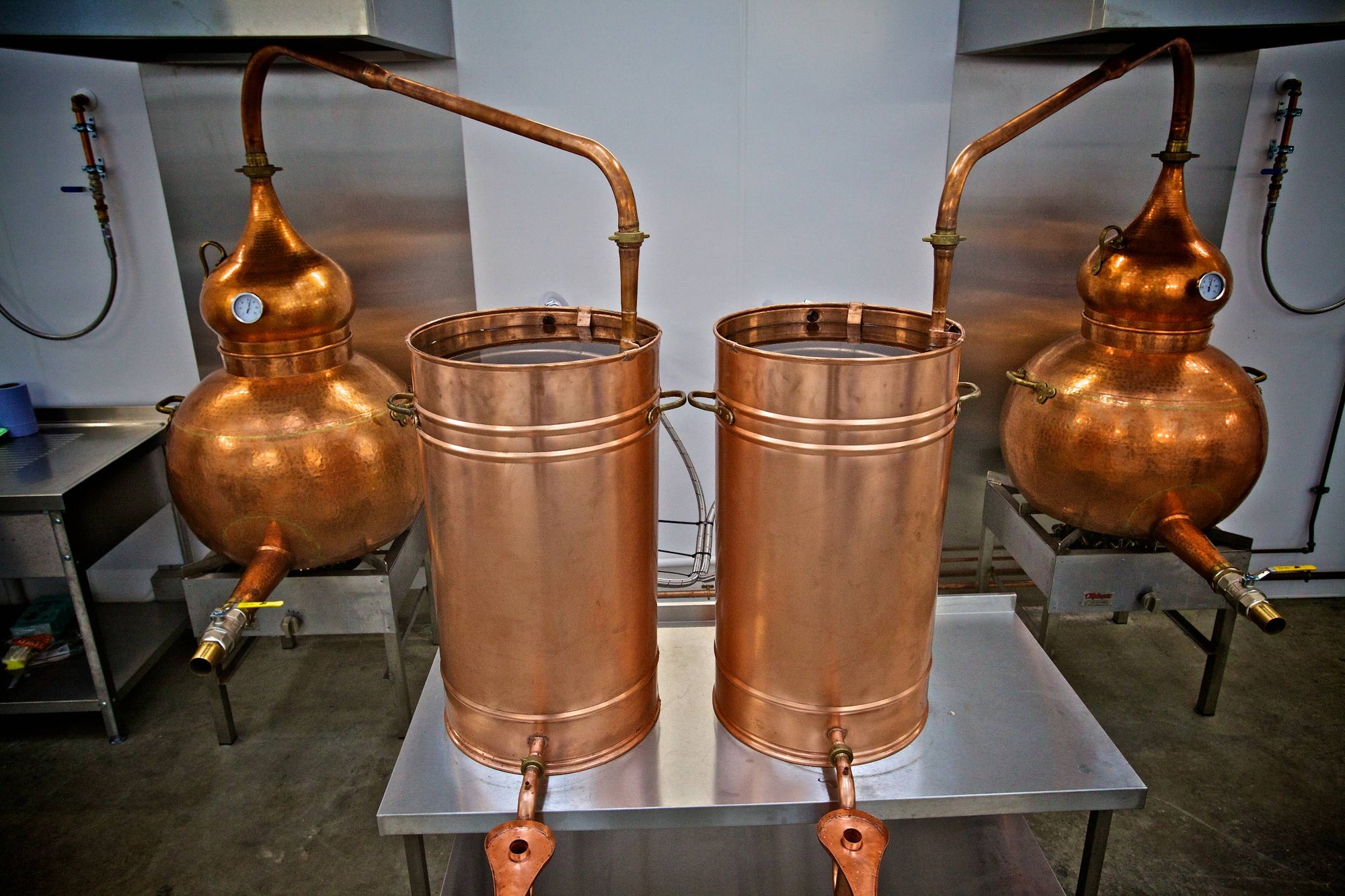 Gin stills at the Orkney Distillery in Kirkwall