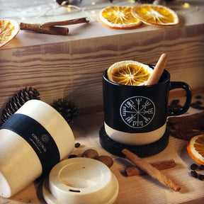 Kirkjuvagr branded reusable coffee cup